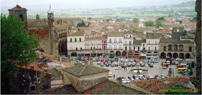 37.Blick auf die Plaza Mayor, Trujillo